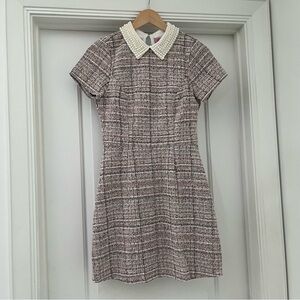 NWT Miami for Francesca’s Collection Tweed Dress with Pearl Collar